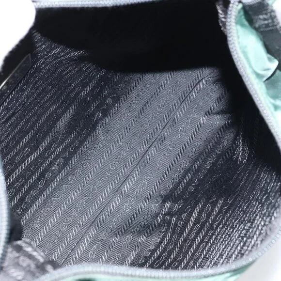 Authentic PRADA Shoulder Bag Nylon Khaki Silver - Picture 3 of 16